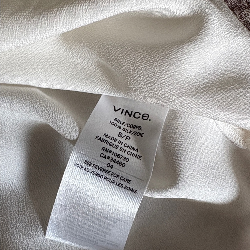 VINCE 100% Silk Long-Sleeve Blouse - Picture 4 of 11